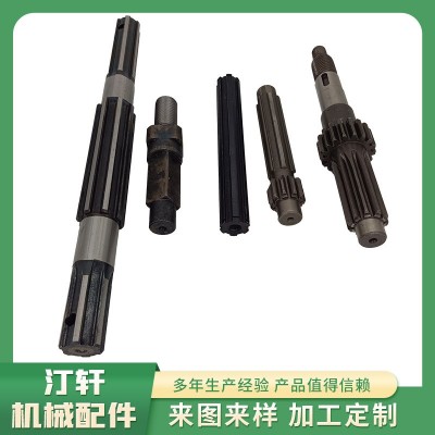 河北廠家生產(chǎn) 大棚卷機(jī)花鍵軸 齒輪軸配件 齒輪花鍵軸