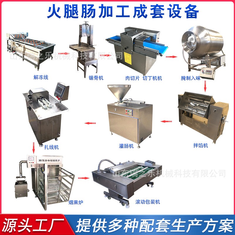 全自動香腸成套加工設(shè)備 廣味臘腸加工流水線 液壓式灌 腸生產(chǎn)線