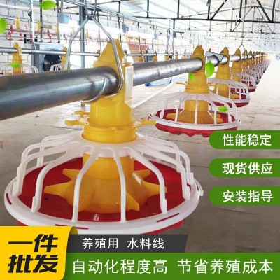 廠家定制畜牧養殖喂料線水料線雞鴨鵝飼料線養殖自動化升降喂料線