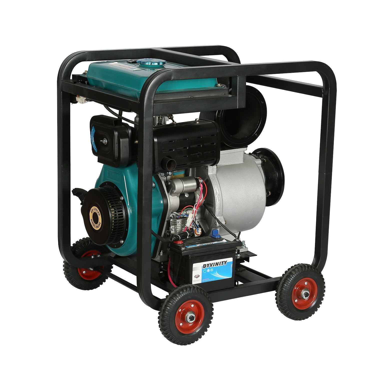 防汛排澇移動手推式6寸柴油機抽水泵應急排澇用柴油機自吸污水泵