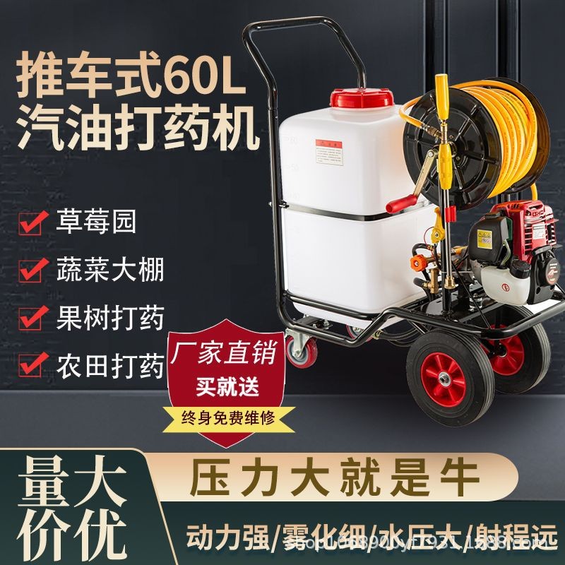 汽油打藥機手推式電動打藥機消毒養殖場專用農用高壓四沖程噴霧器