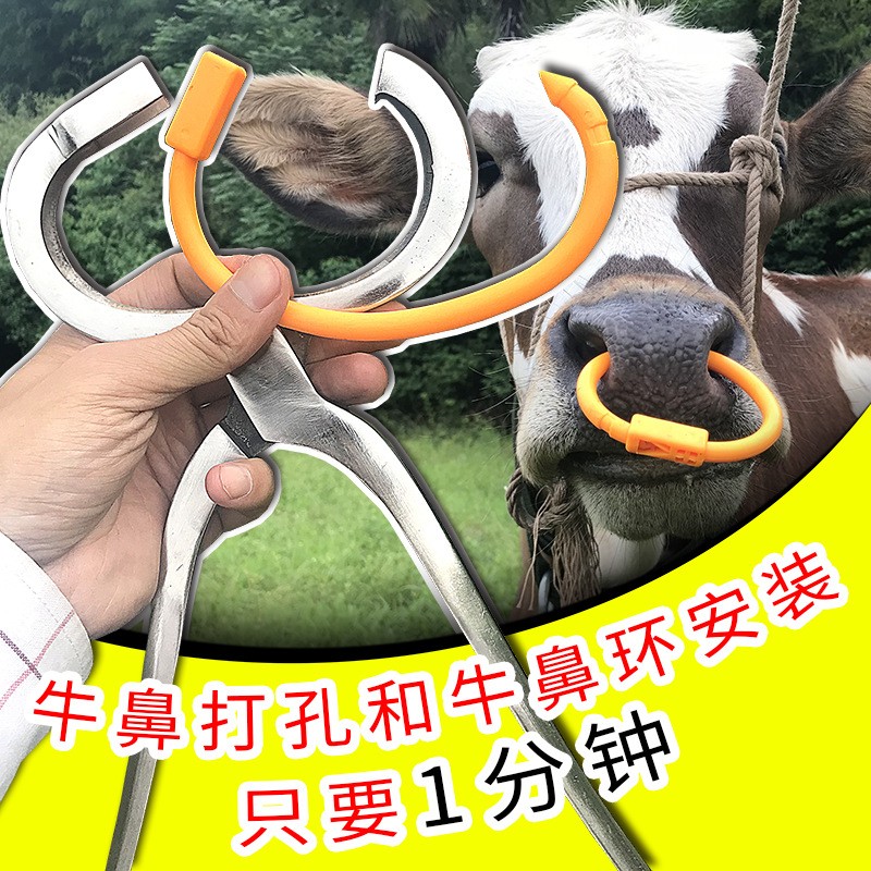 廠家直銷塑料養(yǎng)牛場器械設(shè)備牛鼻圈安裝鉗子打孔鉗子穿孔鉗牛鼻環(huán)