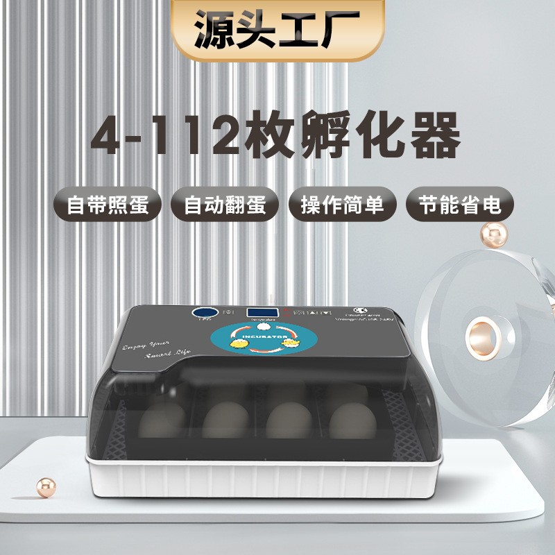 廠家直供12枚迷你小雞孵化器孵蛋器 鴿子孵化機(jī)自動孵化養(yǎng)殖機(jī)器