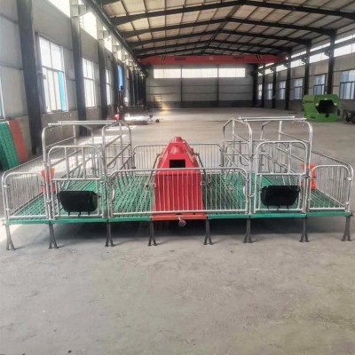 全復合熱鍍鋅 母豬產床 養豬設備 雙體開溝施肥母豬產保兩用 1套